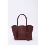 SHAKA Bordo Shk122 Suni Deri, Çıtçıtlı, Makyaj Çantalı, Cüzdanlı El, Kol ve Omuz Çantası