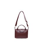 SHAKA Bordo Shk135 Suni Deri, Tek Bölmeli, Çift Askılı El, Kol ve Çapraz Omuz Çantası,Bordo