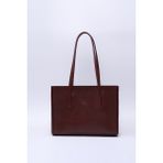 SHAKA Bordo Shk173 Deri, Tek Bölmeli, Fermuarlı, Makyaj Çantalı El, Kol Ve Omuz Çantası U:24 E:34 G:13 Cm