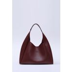 SHAKA Bordo Shk19 Suni Deri, Çıtçıtlı, Tek Bölmeli, Fermuarlı Makyaj Çantalı, El, Kol Ve Omuz Çantası