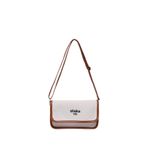 SHAKA Krem - Taba Shk143 Kanvas Kumaş, Tek Bölmeli, Çıtçıtlı, Suni Deri Askılı, Kol ve Omuz Çantası,Krem/Taba