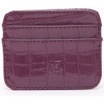 SHAKA Mor Shk181 Kroko Suni Deri, 4 Kartlık ve Para Bölmeli, Unisex Kartlık
