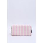 SHAKA Pembe Shk221 Kanvas Kumaş, Tek Bölmeli, Fermuarlı, Çok Amaçlı Seyahat Ve Makyaj Çantası