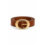 SHAKA Taba SHK3002 Kadın Oval Gold Tokalı İnce Bel Kemeri