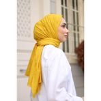 shalby Bambu Crash Şal Tesettür Shalby Hardalı SARI 90 x 190
