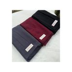 shalby Tesettür Düz Pamuk Crash Şal 3 lü Set (Derin Füme-Bordo-Siyah) Çok Renkli1 85 x 185