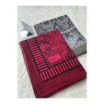 shalby Tesettür Kadın Desenli Pamuk Soft Şal 2 li Set ve Makyaj Aynası Çok Renkli1 70 x 185