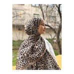 shalby Tesettür Leopar Desenli Soft Pamuk Şal Sütlü Kahve Sütlükahve 70 x 185