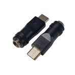 SHANFEILU USB C - DC Güç Adaptörü Tip C USB Fiş - DC 5.5 x 2.1 mm Jak DC5521 Jack - C Tipi Fiş Adaptörü Dizüstü Bilgisayar Akıllı Telefon için 2 Adet