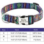 Shanhua Shop 030-MAVI Tarzı S Beden Kişiselleştirilmiş Naylon Köpek Tasması Özelleştirilmiş Evcil Hayvan Tasması Kazınmış Kımlık Etiketi Tabela Tokası Küçük Orta Büyük Köpekler Için Pitbull Pug (Yurt Dışından) - Yok - Beyaz