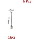 Shanhua Shop 16G Tarzı 6 Model Düz Sonda Tüpleri Papağan Güvercin Kuş Kümes Hayvanları Besleme Enjeksiyon Bağlantı Parçaları 10MLMLML Manuel Kuşlar Besleme Şırıngası (Yurt Dışından) - 1 Adet - Beyaz