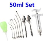 Shanhua Shop 50ML Set Stili 10MLMLML Kuş Elle Besleme Şırınga Kiti Witurved Tüpler Papağan Güvercin Yavru Kuş Metal Besleme Kaşığı ve Rehidratör (Yurt Dışından) - 1 Adet - Beyaz
