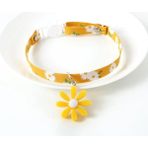 Shanhua Shop A-03 Stili Kediler Çan ile Tasmalar Evcil Ayarlanabilir Kolye Papatya Çiçek Desen Köpek Toka Yaka Pet Kurşun Tasmalar Yavru Kedi Malzemeleri (Yurt Dışından) - Beyaz - Standart