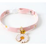 Shanhua Shop A-05 Stili Kediler Çan ile Tasmalar Evcil Ayarlanabilir Kolye Papatya Çiçek Desen Köpek Toka Yaka Pet Kurşun Tasmalar Yavru Kedi Malzemeleri (Yurt Dışından) - Beyaz - Standart