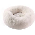Shanhua Shop Beyaz Stil Çıkarılabilir 40CM Sakinleştirici Köpek Yatağı Kedi Yatağı Donut Cuddler Küçük Orta Büyük Köpekler Için Anti Anksiyete Köpek Yatağı Kediler - Makinede Yıkanabilir (Yurt Dışından)