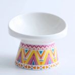 Shanhua Shop D Stili Kaymaz Seramik Kedi Kase Besleyici Yükseltilmiş Standlı Kemik Çini Servikal Koruma Gıda Su Kedi Kase Seramik Küçük Köpek Pet Kaynağı (Yurt Dışından) - Renkli