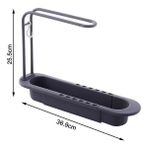 Shanhua Shop Gri Tarzı Mutfak Düzenleyici Telescok Raf Ayrı Sepetli Plastk Düzenleyici Havlu Süngerlik Yerden Tasarruf Depolama Rafı (Yurt Dışından) - Renkli