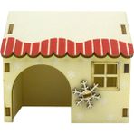 Shanhua Shop L Tarzı Hamster Hideout Ahşap Kulübe Küçük Hayvanlar Aksesuarları Çift Katmanlı Villa Sıçan Odası Ev Kafes Merdiven Kurulu ile Egzersiz Oyuncak (Yurt Dışından)