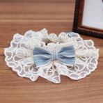 Shanhua Shop Mavi Stil L Beden Moda Kedi Köpek Eşarp Atkısı Kediler Yavru Kedi Çiçek Dantel Yay Çan Yaka Köpek Yavrusu Dize Önlük Kolye (Yurt Dışından) - Beyaz - Standart