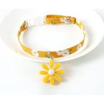 Shanhua Shop Sarı Papatya Stili 17-33CM Evcil Hayvan Tasması Kedi Tasması Japon Tarzı Ayarlanabilir Evcil Hayvan Tasması Çiçek Içi Boş Çan Kedi Köpek Askısı Tavşan Çekiş Halatı (Yurt Dışından) - Beyaz - Standart