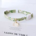 Shanhua Shop Yeşil Papatya Stili 30-48CM Yeni Sevimli Papatya Pet Kedi Köpek Tasması Ayarlanabilir Yaka Evcil Hayvan Emniyet Tokası Kedi Kolye Moda Aksesuarları Pet Kolye Evcil Hayvan Malzemeleri (Yurt Dışından) - Beyaz - Standart