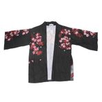 Shanrya 3/4 Kollu Ceket, Erkekler Evde Gece Duş Için Japon Tarzı Gevşek Üst Kapak, siyah, M