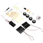 Shanrya DIY Güneş Enerjisi Bilimi Araba, İnce İşçilik Elektrik Motoru Montajı Çocuklar için Gençler için Güneş Enerjili Kit