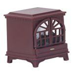 Shanrya Dollhouse Minyatür Şömine, Komik Sevimli Simüle Dekorasyon Ev Partisi Için Canlı Dollhouse Şömine Mobilyası (bordo alt)