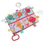 Shanrya Etiketlerli Bebek Güvenlik Battaniyesi, Bebek Duyusal Yatıştırıcı Battaniye Peluş Bebek Oyunu Için Bebeğin Dikkatini Çekecek Çiğneme (Meyveli Rahatlatıcı Havlu (Karpuz Kırmızı)