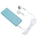 Shanrya Küçük MP3 Çalar, USB Şarjı Kayıpsız Ses Mini Müzik Çalar Desteği 64G Hafıza Kartı Öğrenciler Için Uzun Ömürlü Çalışma Seyahat Için (Mavi)