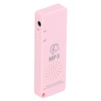 Shanrya MP3 çalar, MP3 Desteği 64GB Hafıza kartı Taşınabilir ABS Öğrenci Çok Fonksiyonlu (Pembe)