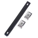 Shanrya PU Deri Siyah Gitar Amfi Sapı, Metal Ses Amplifikatör Sapı, 23,9 x 2,5 cm Gitar Aksesuarları profesyoneller için Vintage Amplifikatörler