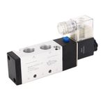 Shanrya Solenoid Hava Valfi, Pnömatik Solenoid Valf Akışkan Kontrolü Için Kullanışlı Kullanım Hızlı Tepki Alüminyum Alaşım (AC220V)