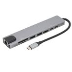 Shanrya Usb C Bağlantı İstasyonu, 8'i 1 Arada Kullanışlı Kararlı Bağlantı İstasyonu Öğretmenler için Çift Monitör Fare için Mobil Sabit Disk