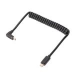 Shanrya USB-C güç Kablosu, 4K 60Hz USB-C Kablosu Veri aktarımı Için 10Gbps Helezon Yay tasarımı (Erkek Düz Tapaya Adil Bükülme)