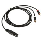 Shanrya XLR - Çift Kablosu, Dişi - Erkeğe Stereo Ses Ara Bağlantı Kablosu, Clear Music Y Ayırıcı, Teksir Teli, Hoparlör Için Altın Kaplama Konektör (2 m / 6,6 ft)