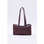 Shanta Bordo D13 Baget Minimalist Şık Ve Fonksiyonel Çıtçıtlı Uzun Askılı Günlük Kadın Omuz Çantası