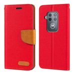 Shantime Motorola Moto One Zoom Kılıfı, Yumuşak TPU Arka Kapaklı Oxford Deri Cüzdan Kılıf Motorola One Pro için Mıknatıslı Kapaklı Kılıf