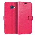 Shantime Samsung Galaxy C7 Pro Cüzdan Kılıfı, Samsung Galaxy C7 Pro Rose için Kart Tutuculu ve Destek Stantlı Premium PU Deri Manyetik Kapaklı Kılıf