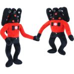 Shanyue Skibidi Tuvalet Peluş Oyuncak, Fotoğrafçı Speakerman Peluş Oyuncak, Titan Tv Adam Titan Fotoğrafçı Peluş Hayvan Peluş Oyuncak (Yurt Dışından) - Kırmızı