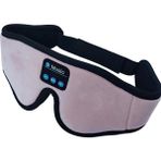 Shaorudi 3D Bluetooth 5.0 Kablosuz Kulaklık Başa Takılan Işık Koruyucu Hafızalı Köpük Göz Maskesi (Yurt Dışından) - Pembe