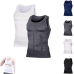 Shapeluv Tank Top Men, Shaperluv Tank 2.0 Mens Big and Tall, Plus Size Body Shaper Compression Vest(2pcs-a,Large)