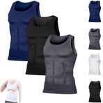 Shapeluv Tank Top Men, Shaperluv Tank 2.0 Mens Big and Tall, Plus Size Body Shaper Compression Vest(3pcs-g,X-Large)