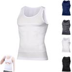 Shapeluv Tank Top Men, Shaperluv Tank 2.0 Mens Big and Tall, Plus Size Body Shaper Compression Vest(Beyaz,3X-Large)