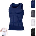 Shapeluv Tank Top Men, Shaperluv Tank 2.0 Mens Big and Tall, Plus Size Body Shaper Compression Vest(mavi,Medium)