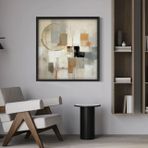 Shapes Soyut Traverten Dokulu Tablo