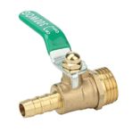 Sharainn G1/2 inç Küresel Vana, Erkek Dişli Pirinç Boru Küresel Vana Dış Su Pikaplarında Su Kapanması İçin Sulama Sisteminde Yaygın Olarak Kullanılır (8 mm)
