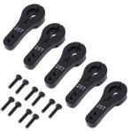 Share Goo 5 Paket 25T Alüminyum Servo Kornalar M3 Dişli Metal Direksiyon Kolu RC Araba Kamyon Buggy Uçak için - Siyah