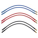 Share Goo 6 Paket 7,8 inç 14AWG 4,0 mm Altın Mermi Konnektör 4 mm Muz Fiş Uzatma Kablosu Erkek Dişi Tel RC Araba Tekne Fırçasız Motor ESC