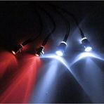 Share Goo 6Leds LED Işık Farları Arka Işık Kiti Aksesuarları RC Araba Kamyon Tank Crawler Traxxas HSP Tamiya Redcat RC4WD Eksenel SCX10 (2 Beyaz, 2 Kırmızı, 2 Yanıp Sönen Renkli LED) ile Uyumlu